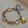 Wholesale Simple Design Love Accessories Chain Ladies Bracelet In Titanium Steel And Stainless Steel With Gold Plated Electroplating And Heart Shape Pattern
