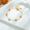 Wholesale Simple Design Love Accessories Chain Ladies Bracelet In Titanium Steel And Stainless Steel With Gold Plated Electroplating And Heart Shape Pattern