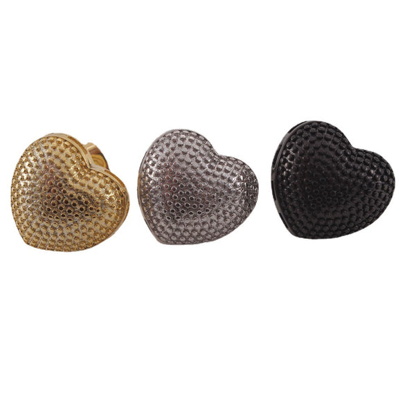 Wholesale Simple Electroplated Copper Heartshaped Fake Diamond Earrings Jewelry