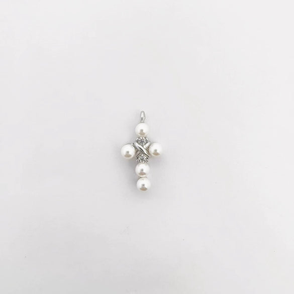 Wholesale Simple Electroplated Gold Cross Zirconinlaid Copper Pendant Jewelry Accessories For Diy Necklace And Bracelet