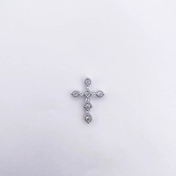 Wholesale Simple Electroplated Gold Cross Zirconinlaid Copper Pendant Jewelry Accessories For Diy Necklace And Bracelet
