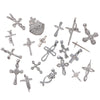 Wholesale Simple Electroplated Gold Cross Zirconinlaid Copper Pendant Jewelry Accessories For Diy Necklace And Bracelet