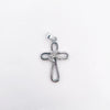 Wholesale Simple Electroplated Gold Cross Zirconinlaid Copper Pendant Jewelry Accessories For Diy Necklace And Bracelet