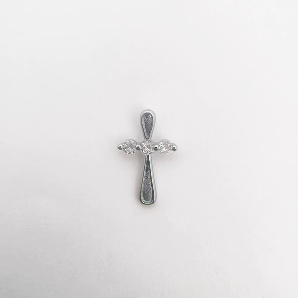Wholesale Simple Electroplated Gold Cross Zirconinlaid Copper Pendant Jewelry Accessories For Diy Necklace And Bracelet
