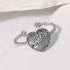 Wholesale Simple Electroplated Stainless Steel Heart Shape Ring Jewelry For Women