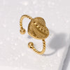 Wholesale Simple Electroplated Stainless Steel Heart Shape Ring Jewelry For Women
