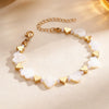 Wholesale Simple Electroplated Zinc Alloy Heart Beaded Necklace And Bracelet Set For Women