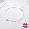 Wholesale Simple Elegant All Match Heart Shaped Glossy S925 Sterling Silver Electroplated Women's Bracelet