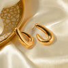 Wholesale Simple Elegant Female Titanium Hoop Earrings With Spiral And Geometric Design Electroplated Stainless Steel