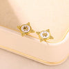 Wholesale Simple Elegant Geometric Star Copper Earrings With Electroplating Treatment