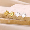 Wholesale Simple Elegant Geometric Star Copper Earrings With Electroplating Treatment