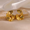 Wholesale Simple Elegant Geometric Star Copper Earrings With Electroplating Treatment