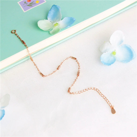 Wholesale Simple Elegant Women's Geometric Cylinder Bracelets Made Of Environmental Protection Copper