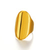 Wholesale Simple Exaggerated Geometric Stainless Steel Electroplated Ring For Ladies