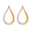 Wholesale Simple Exaggerated Gold Water Drop Earrings For Women Stainless Steel Electroplated