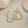 Wholesale Simple Exaggerated Gold Water Drop Earrings For Women Stainless Steel Electroplated