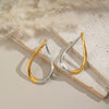 Wholesale Simple Exaggerated Gold Water Drop Earrings For Women Stainless Steel Electroplated