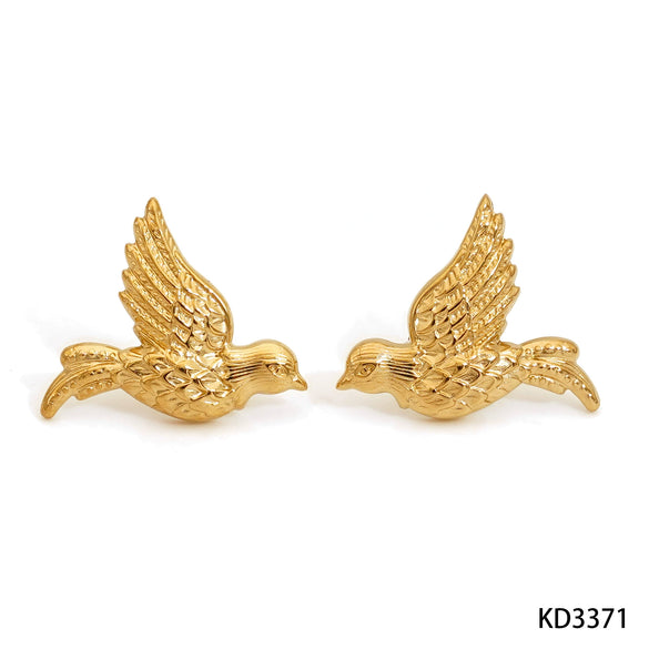 Wholesale Simple Exquisite Animal Zodiac Bird Earrings Stainless Steel Electroplated