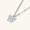 Wholesale Simple Exquisite Butterfly Moissanite S925 Sterling Silver Jewelry Pendant Clavicle Chain With Insect Pattern And Electroplating For Women