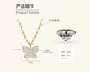 Wholesale Simple Exquisite Butterfly Moissanite S925 Sterling Silver Jewelry Pendant Clavicle Chain With Insect Pattern And Electroplating For Women