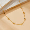 Wholesale Simple Exquisite Heart Shape Electroplated Titanium Steel Love Pendant Necklace With O Word Chain For Women