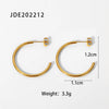 Wholesale Simple Fashion Earrings In Geometric Style Made Of 18K Gold Plated Stainless Steel For Women With Electroplating Treatment