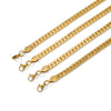 Wholesale Simple Fashion Gold Plated Necklace With Geometric And Wave Pattern Flat Square Encryption Grinding Chain