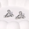 Wholesale Simple Fashion 18K Goldplated Sweet Stainless Steel Bow Earrings For Women