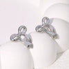 Wholesale Simple Fashion 18K Goldplated Sweet Stainless Steel Bow Earrings For Women