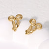 Wholesale Simple Fashion 18K Goldplated Sweet Stainless Steel Bow Earrings For Women