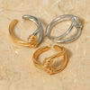 Wholesale Simple Fashion Knot Twist Geometric Stainless Steel Ring With Electroplating For Women
