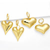 Wholesale Simple Fashion Love Heart Pendant Earrings For Women Copper Gold Plated