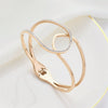 Wholesale Simple Fashion Nonfading Rose Gold Titanium Steel Bracelet With Electroplating Processing