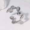 Wholesale Simple Fashion Open Stainless Steel Ring With Geometric Pattern And Electroplating Treatment