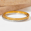 Wholesale Simple Fashion Stainless Steel Diamond Buckle Bracelet With Electroplating Treatment In Pastoral Style