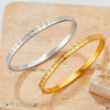 Wholesale Simple Fashion Stainless Steel Diamond Buckle Bracelet With Electroplating Treatment In Pastoral Style