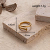 Wholesale Simple Fashion Titanium Steel Love Nails Encircling Adjustable Ring With Heart Shape Design And Electroplating For Unisex