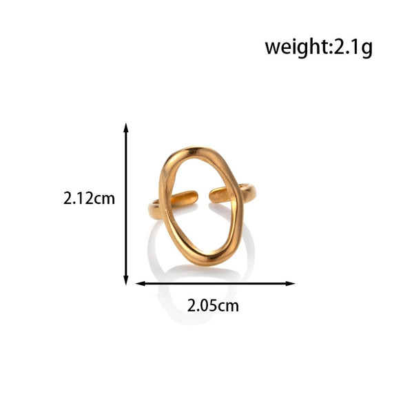 Wholesale Simple Fashion Titanium Steel Love Nails Encircling Adjustable Ring With Heart Shape Design And Electroplating For Unisex