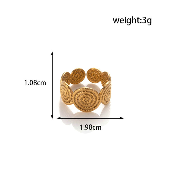 Wholesale Simple Fashion Titanium Steel Love Nails Encircling Adjustable Ring With Heart Shape Design And Electroplating For Unisex