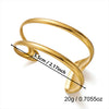 Wholesale Simple Fashionable Irregular Geometric Electroplated Stainless Steel Vshaped Bracelet