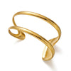 Wholesale Simple Fashionable Irregular Geometric Electroplated Stainless Steel Vshaped Bracelet