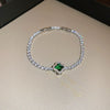 Wholesale Simple Flower Zircon Inlaid Copper Bracelet For Women With Geometric Styling And Light Luxury Niche Temperament