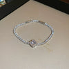 Wholesale Simple Flower Zircon Inlaid Copper Bracelet For Women With Geometric Styling And Light Luxury Niche Temperament
