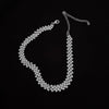 Wholesale Simple Full Diamond Choker Collar Necklace With Geometric Pattern Trendy Fashion