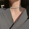 Wholesale Simple Full Diamond Choker Collar Necklace With Geometric Pattern Trendy Fashion