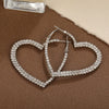 Wholesale Simple Geometric Alloy Earrings With Diamond Hollow Design And Electroplating For Women