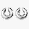 Wholesale Simple Geometric Alloy Earrings With Diamond Hollow Design And Electroplating For Women