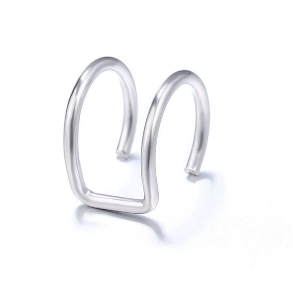 Wholesale Simple Geometric Alloy Earrings With Diamond Hollow Design And Electroplating For Women