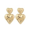Wholesale Simple Geometric Alloy Earrings With Diamond Hollow Design And Electroplating For Women