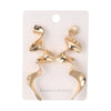 Wholesale Simple Geometric Alloy Earrings With Diamond Hollow Design And Electroplating For Women